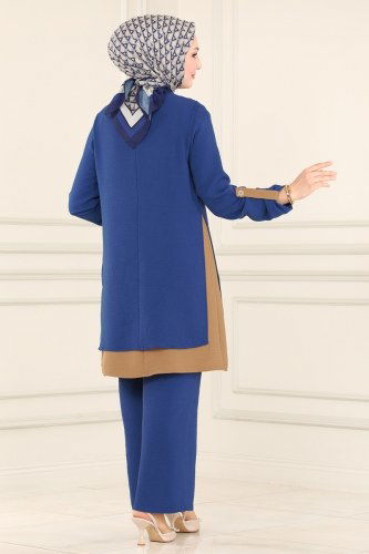 moda selvim Combine PL8034 Indigo&Latte - Thumbnail