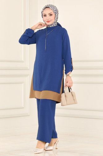 moda selvim Combine PL8034 Indigo&Latte - Thumbnail