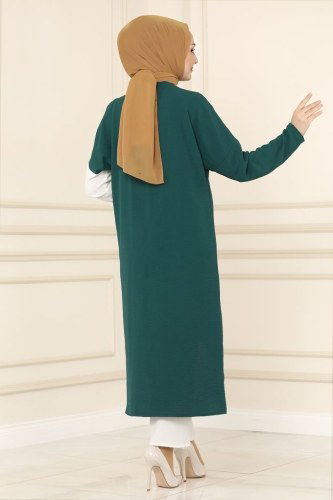 moda selvim Combine PL8043 Emerald&Ecru - Thumbnail