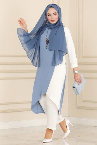 P.L. - Combine PL8043 Ice Blue & Ecru