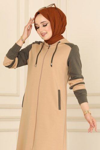 moda selvim PL8044 لون فيزيون مع هاكي طقم - Thumbnail