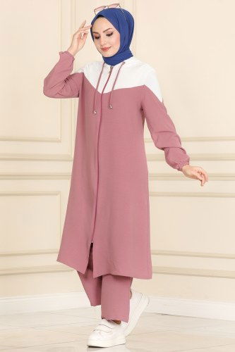 moda selvim Combine PL8050 Ecru&Light Rose Dry - Thumbnail
