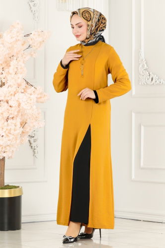 moda selvim Combine PL8053 Light Mustard&Black - Thumbnail