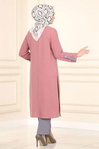 moda selvim Combine PL8054 Dusty Rose&Gray - Thumbnail
