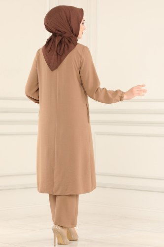 moda selvim PL8055 فيزيون غامق طقم - Thumbnail