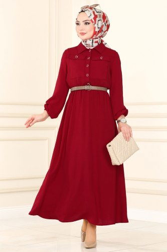 moda selvim PL8057 الخمري طقم - Thumbnail