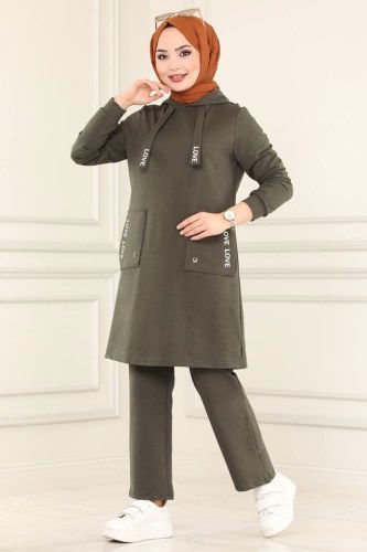 moda selvim Combine PL8059 Khaki - Thumbnail