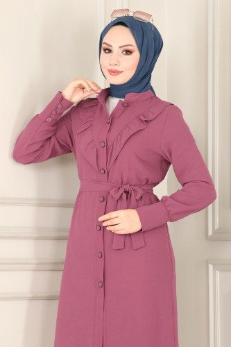 moda selvim PL8062 الزهري غامق طقم - Thumbnail