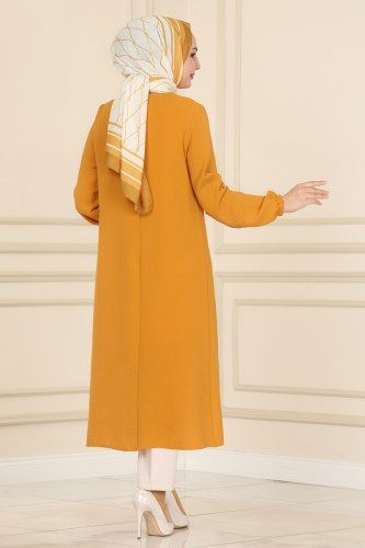 moda selvim PL8081 خردلي طقم - Thumbnail