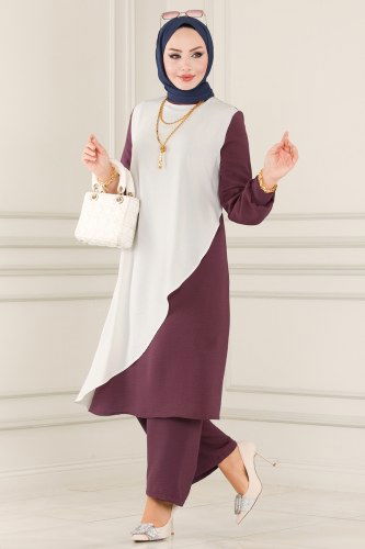 P.L. - Combine PL8085 Ecru&dark lilac