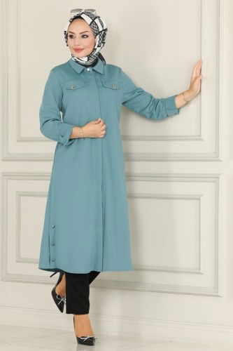 moda selvim PL9014 تركوازي&اسود طقم - Thumbnail