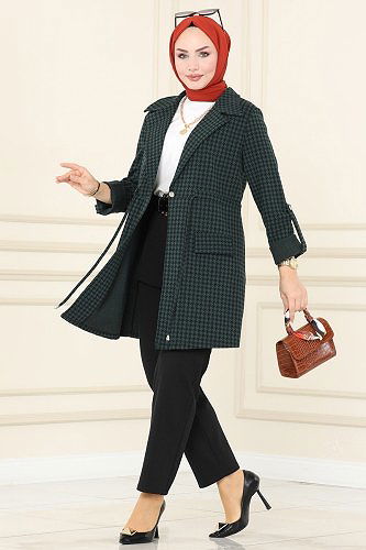 moda selvim Combine PL9049 Crowbar Emerald&Black - Thumbnail