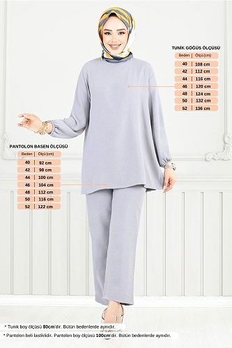 moda selvim Combined 0010OZ1080-M Gray - Thumbnail