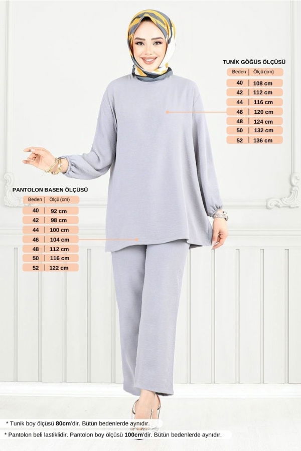 Modaselvim خصم صافٍ20%+20% في سلة التسوق طقم رمادي 0010OZ1080-M