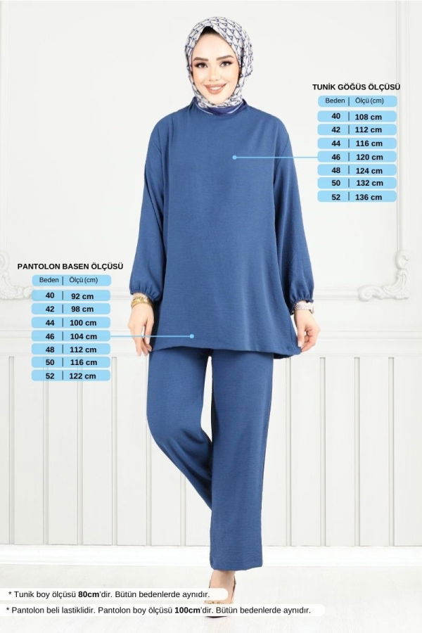 Modaselvim خصم صافٍ20%+20% في سلة التسوق طقم ازرق 0010OZ1080-M