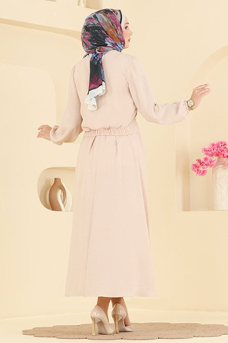 moda selvim طقم كريمي 001ZMRK1203 - Thumbnail