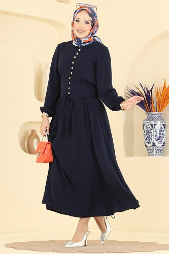 moda selvim طقم كحلي 001ZMRK1203 - Thumbnail