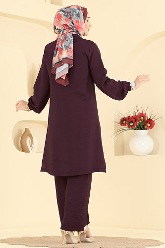 moda selvim Combined 002ZMRK1203 Damson - Thumbnail