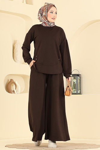 moda selvim Combined 005NZA1199 Brown - Thumbnail