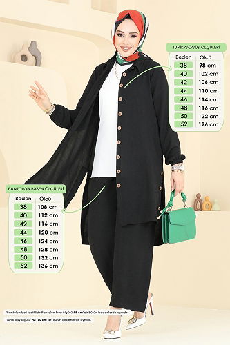 moda selvim طقم أسود 007MR1078 - Thumbnail