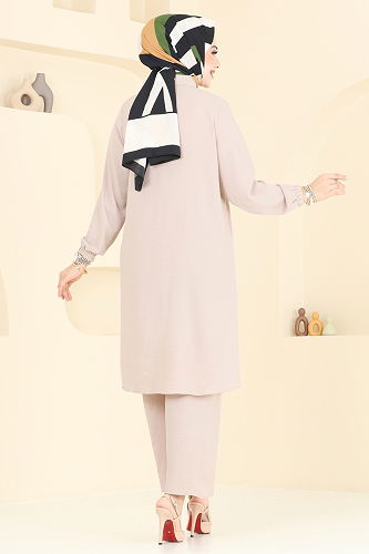 moda selvim طقم بيج 007MR1078 - Thumbnail