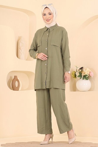 moda selvim Combined 008ZMRK1203 Almond Green - Thumbnail