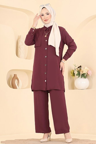 moda selvim Combined 008ZMRK1203 Damson - Thumbnail