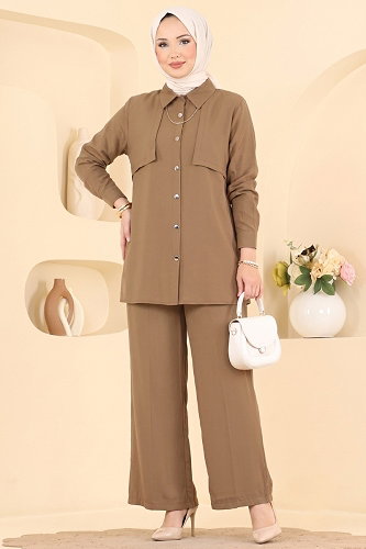 moda selvim طقم لاتيه 008ZMRK1203 - Thumbnail