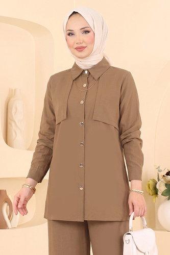 moda selvim طقم لاتيه 008ZMRK1203 - Thumbnail