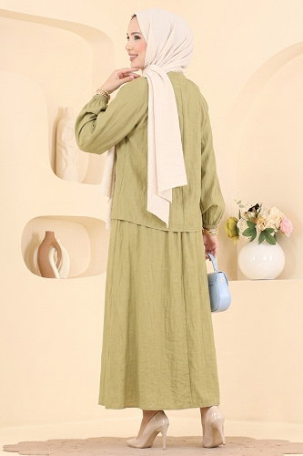 moda selvim طقم أخضر 009ZMRK1203 - Thumbnail