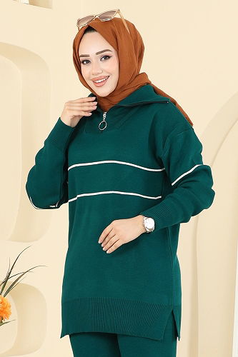 moda selvim طقم بترولي 01050BRZ597 - Thumbnail