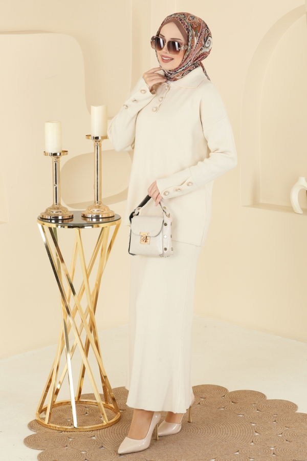 Modaselvim الاطقم طقم بيج 01213MT581