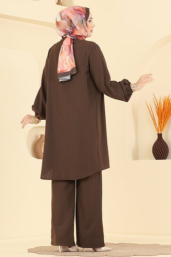 moda selvim Combined 013ZMRK1203 Brown with Milk - Thumbnail
