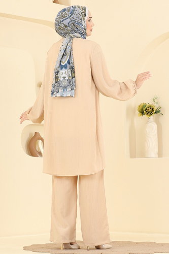 moda selvim طقم بيج 013ZMRK1203 - Thumbnail