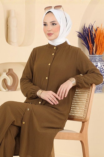 moda selvim Combined 014ZMRK1203 Light Brown - Thumbnail