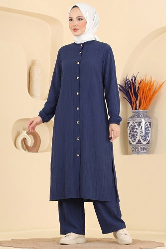 moda selvim طقم كحلي 014ZMRK1203 - Thumbnail