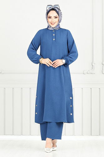 moda selvim طقم ازرق 015MR1077-M - Thumbnail