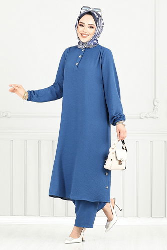 moda selvim طقم ازرق 015MR1077-M - Thumbnail