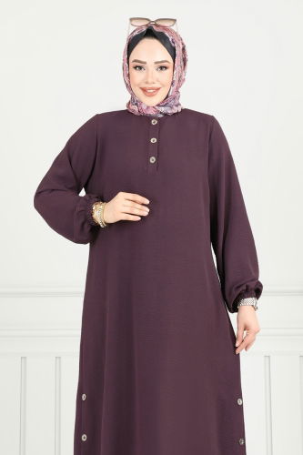 moda selvim طقم ليلكي غامق 015MR1078 - Thumbnail