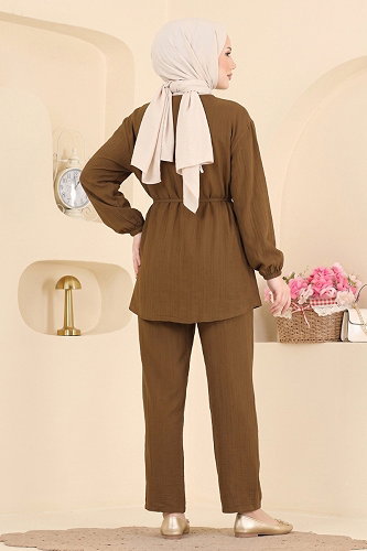 moda selvim طقم عسلي 016ZMRK1203 - Thumbnail