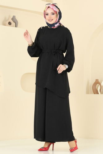 moda selvim Combined 017MR1078 Black - Thumbnail