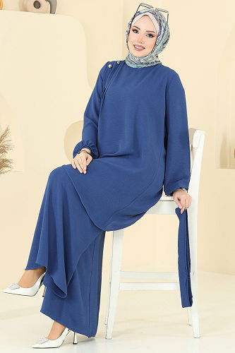 moda selvim طقم ازرق 017MR1078 - Thumbnail