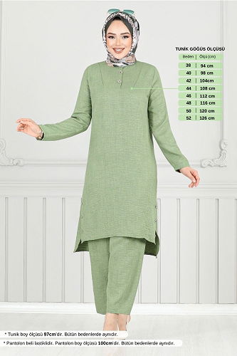 moda selvim Combined 018MR1077-M Almond Green - Thumbnail