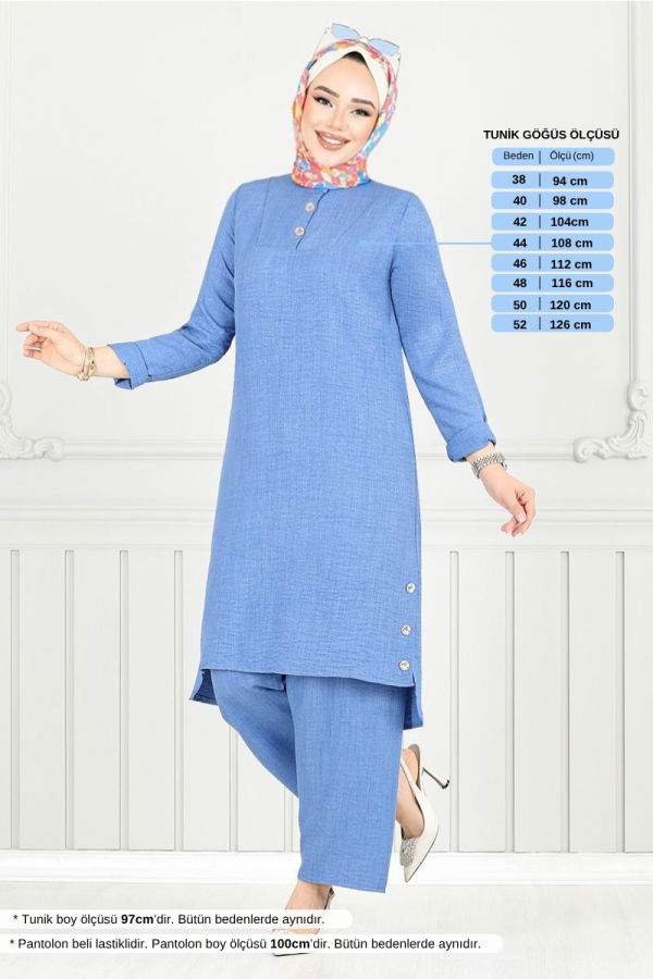 Modaselvim NET 20%+20% DISCOUNT IN THE CARD Combined 018MR1077-M Light Indigo