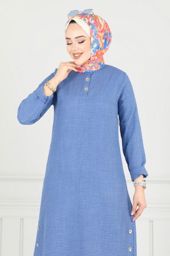 moda selvim طقم أزرق فاتح 018MR1078 - Thumbnail