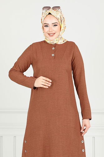 moda selvim طقم عسلي 018MR1078 - Thumbnail