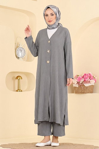 moda selvim Combined 019ZMRK1203 Gray - Thumbnail