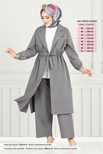 moda selvim Combined 021MR1077-M Gray - Thumbnail