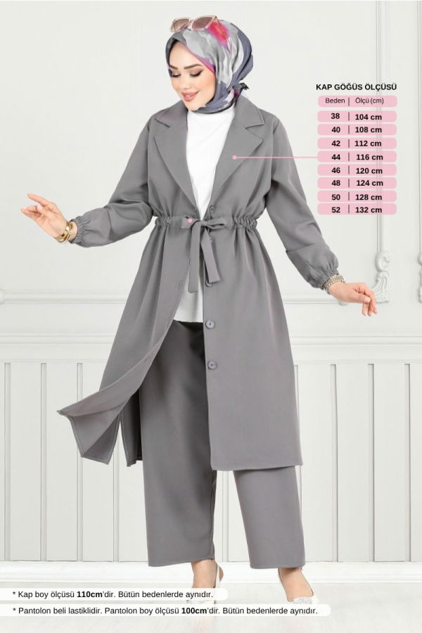 Modaselvim NET 20%+20% DISCOUNT IN THE CARD Combined 021MR1077-M Gray