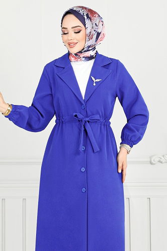 moda selvim طقم نيلي 021MR1077-M - Thumbnail